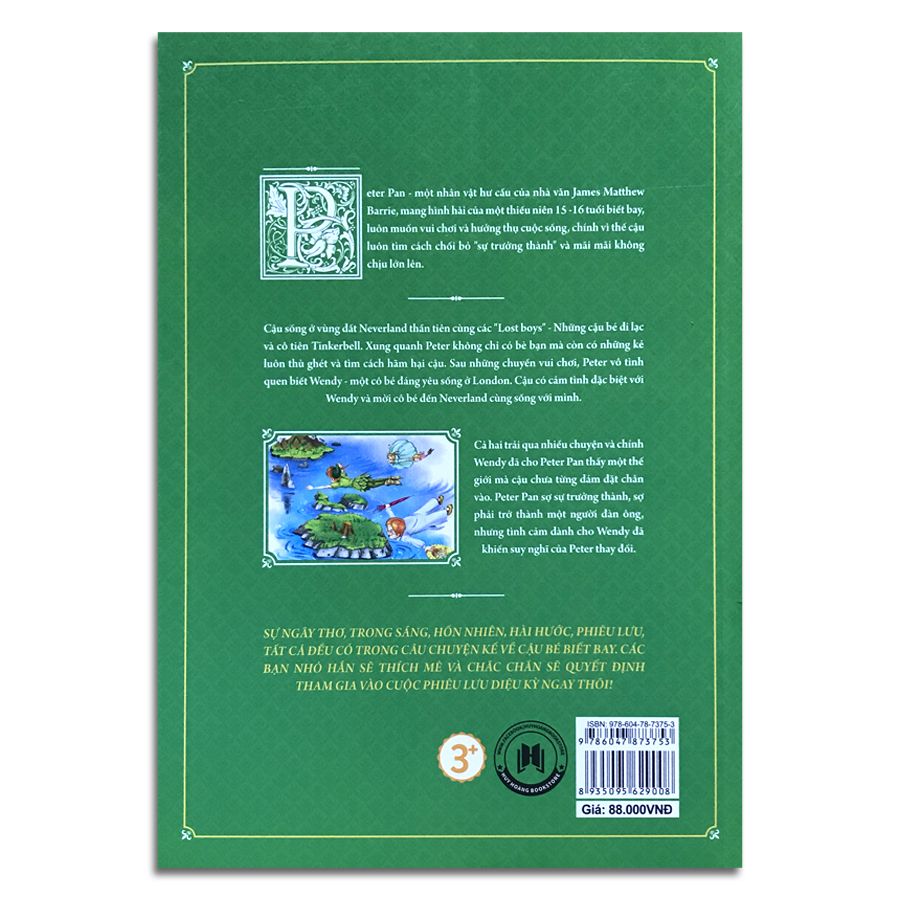 Tủ sách Văn học kinh điển thế giới - Peter Pan (truyện tranh màu)